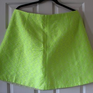 J Crew Fluorescent Yellow Skirt, NWT (Size 18)